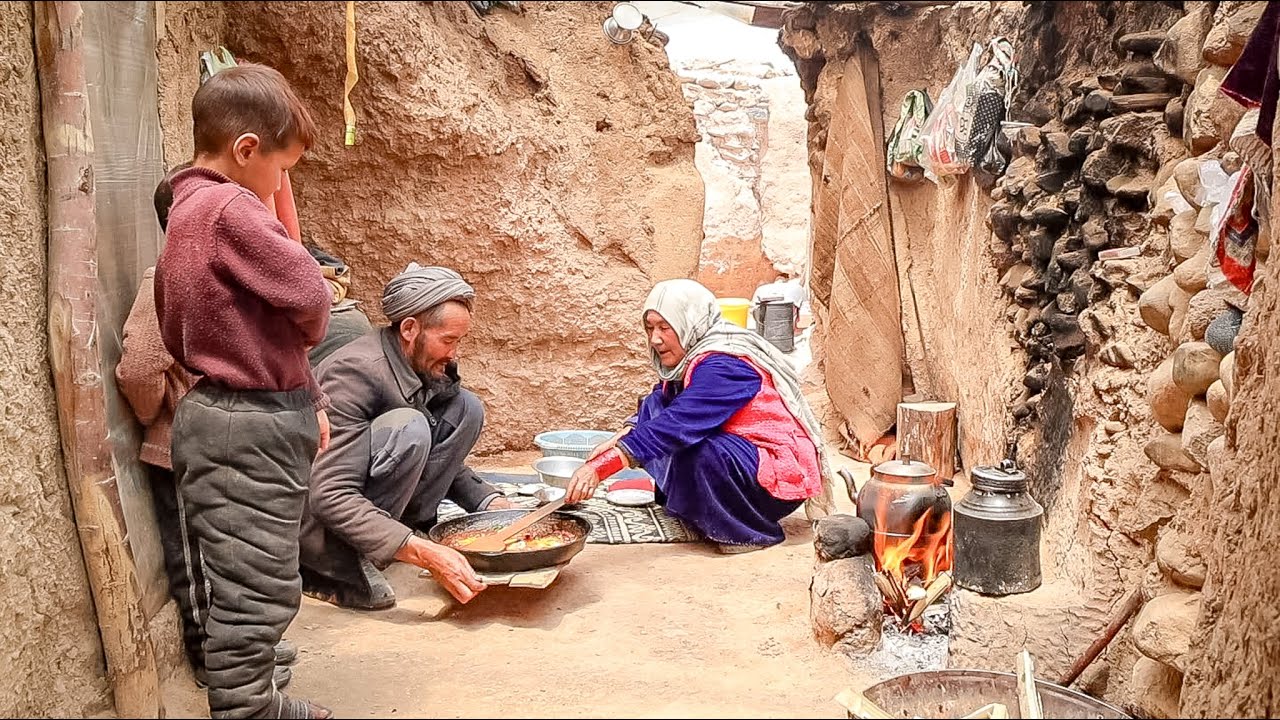 Cave Life in Afghanistan: A Day with Grandma and Grandpa