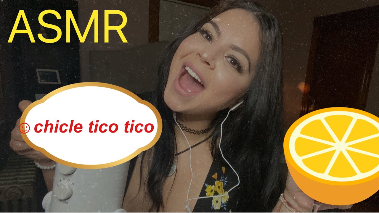 ASMR Masticando Chicle/ Susurros en tu oído ASMR  GUM Chewing/ whispers in Spanish