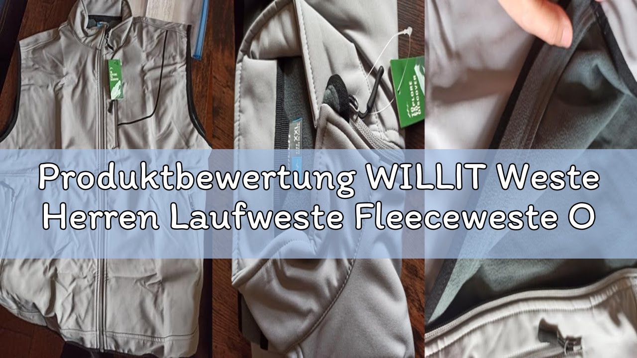Produktbewertung WILLIT Weste Herren Laufweste Fleeceweste Outdoor Steppweste Arbeit Wasserdichte So