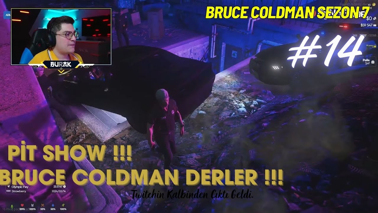 Bruce Coldman ➤ KAÇAKLARIN PEŞİNDE! ARABA ÇUKURA DÜŞÜYOR!!! #35 | #burakoyunda #fivem #borp