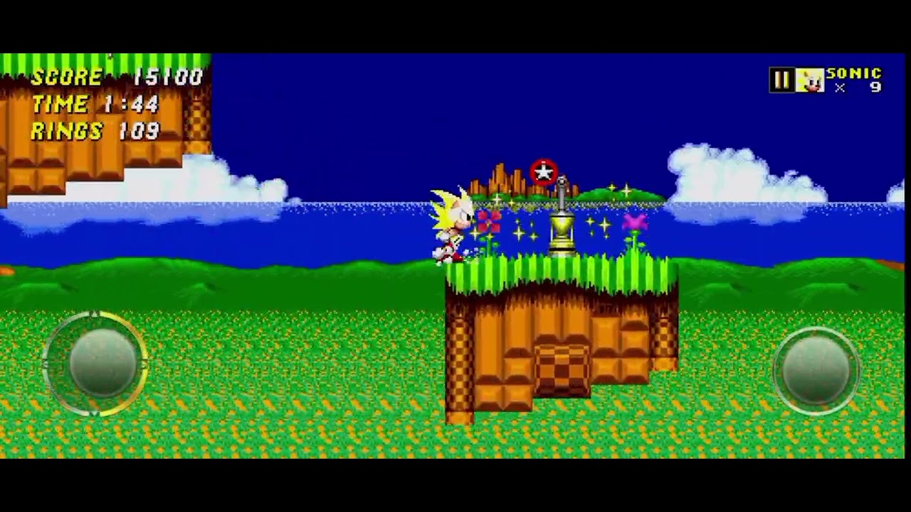 Pequeño gameplay de Sonic el erizo clásico de cel 