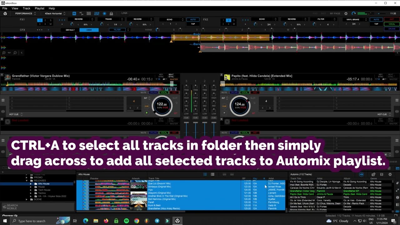 Rekordbox Automix playlist
