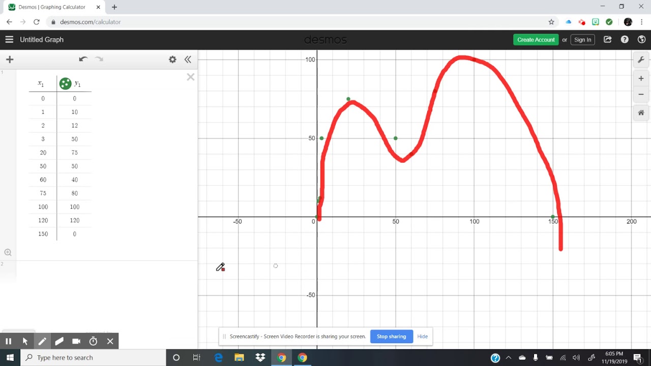 Roller Coaster Project - Desmos