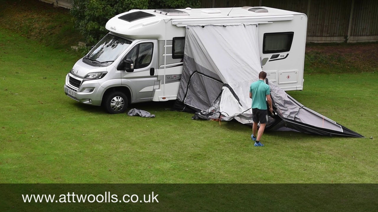 Vango Galli Compact Awning Pitching & Packing (Real Time) Video