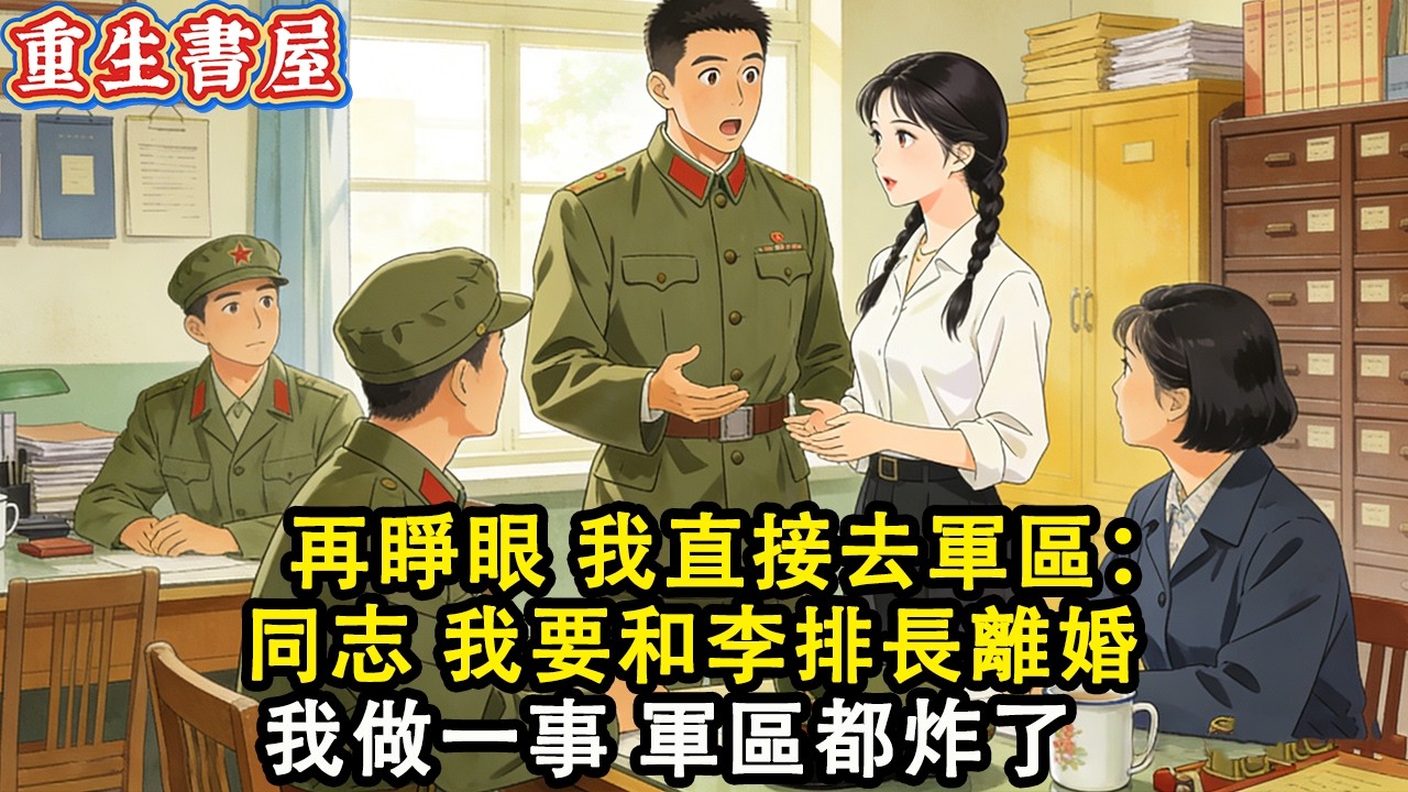 【重生爽文】再睜眼 我直接去軍區：同志 我要和李排長離婚 我做一事 軍區都炸了 #小說 #重生 #爽文#動漫 #故事