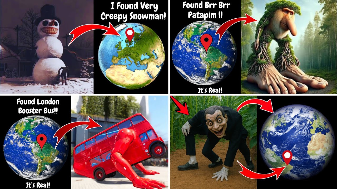 😱 Found Top 4 Horror Characters In Real Life On Google Maps & Google Earth 3D