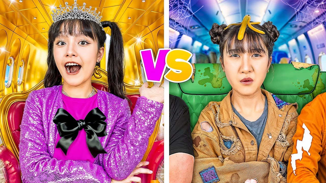 Fille Riche Vs Fille Pauvre Dans L'avion!