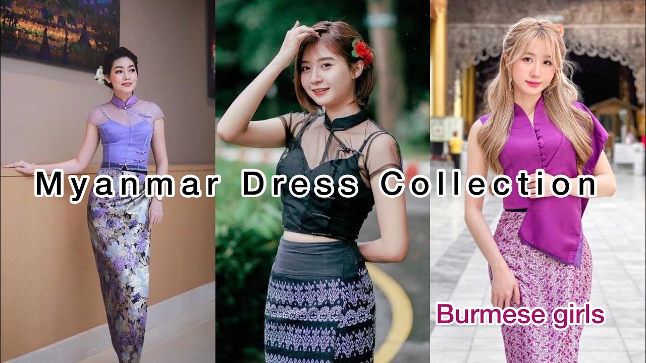 Myanmar Dress designs , Burmese dress #myanmardress #burmese