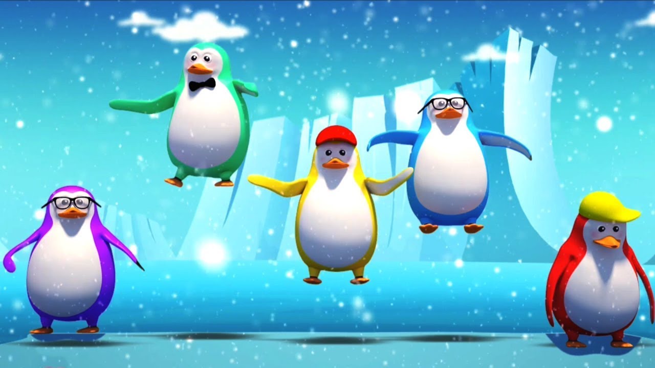 Cinque piccoli pinguini | Filastrocche | Five Little Penguins