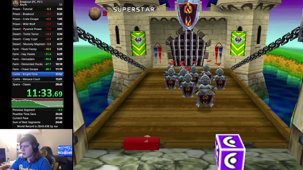 Breakout (PC, PS1) Speedrun World Record as of 2/4/26 [28:19.98]
