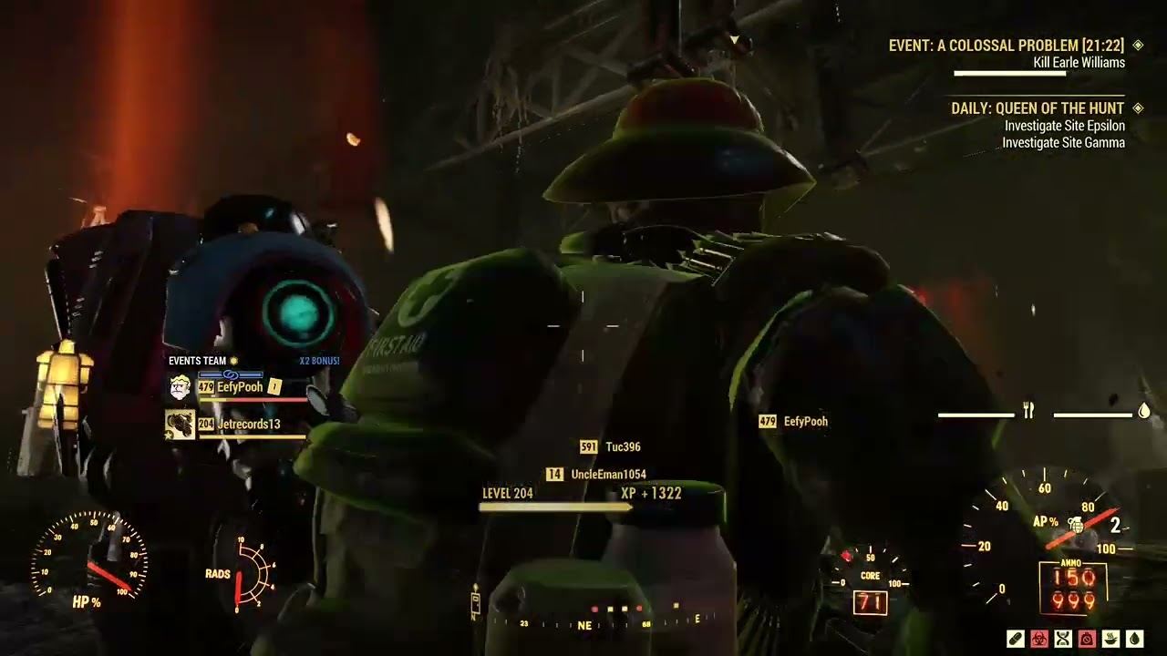 Fallout 76 Defeated Earle Williams in Under 7 Minutes with Holy Fire Build