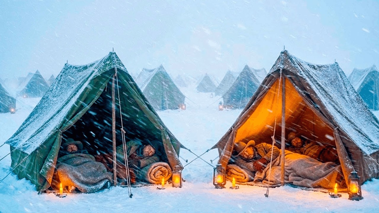 How Cowboys Slept In Canvas Tents And Wool Bedroll Throught Winter Nights At Wild West