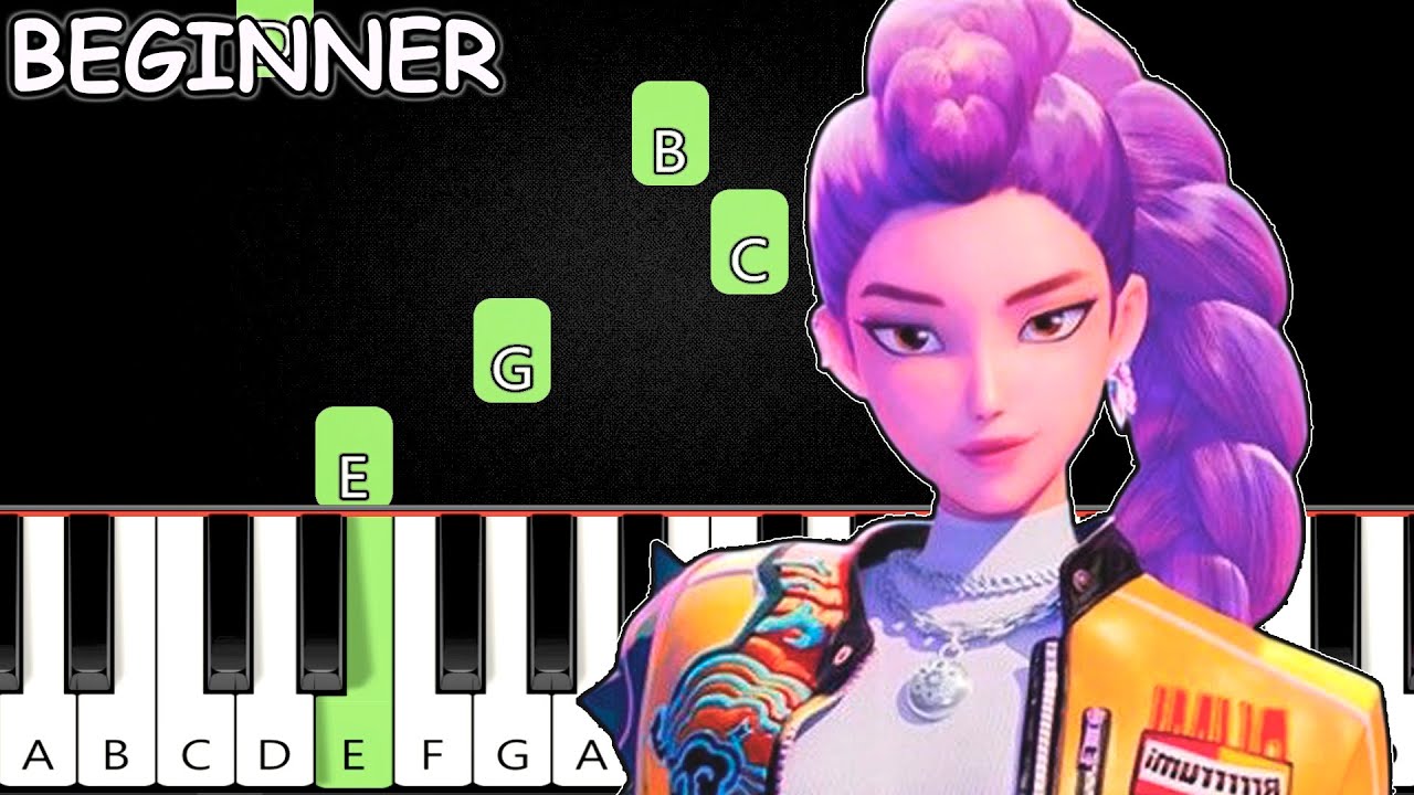 HUNTR/X - Golden (KPop Demon Hunters) Beginner Piano Tutorial