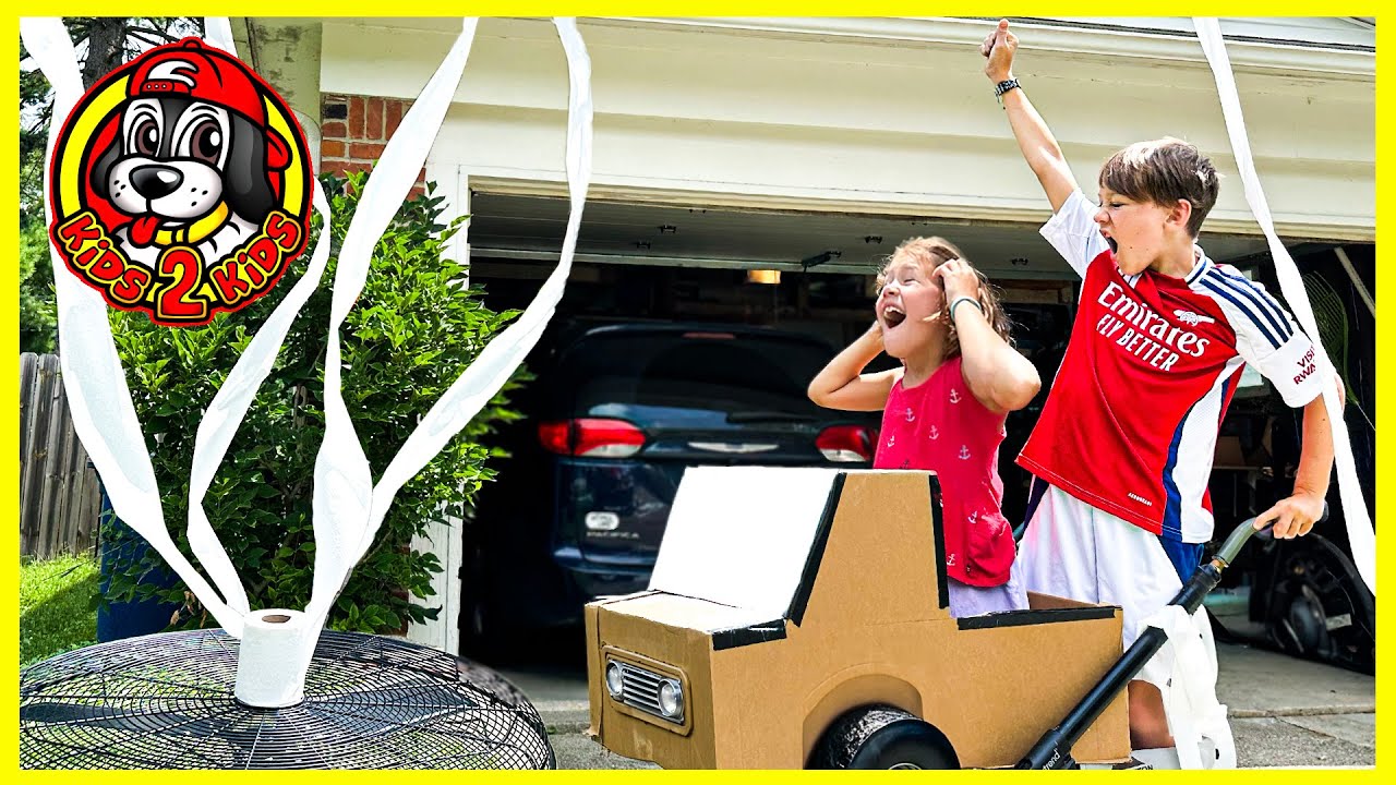 Kids Pretend 🌪️ CALEB & ISABEL BECOME TORNADO CHASERS (Twisters Movie Parody 🧻 Toilet Paper Tornado)