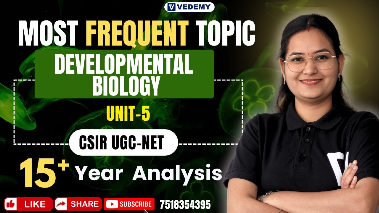Most Frequent Topics of Unit-5 | Developmental Biology | 15 + Year analysis | CSIR | UGC-NET |GATE