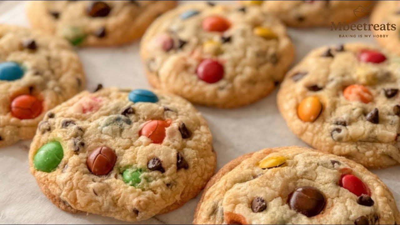 The Best Chocolate Chip M&M Cookies ( Soft & Chewy ) Holiday Season Recipe