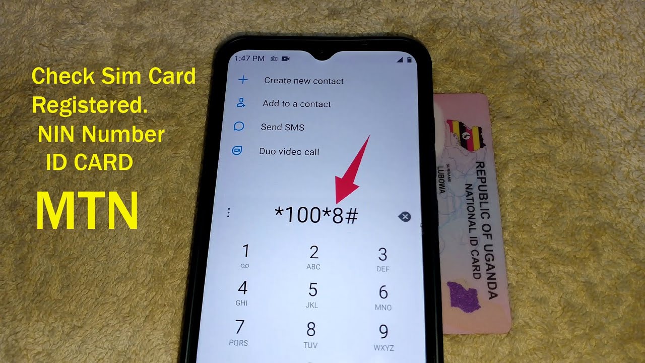 MTN How to Check Sim Card Registered Under your NIN Number ID CARD