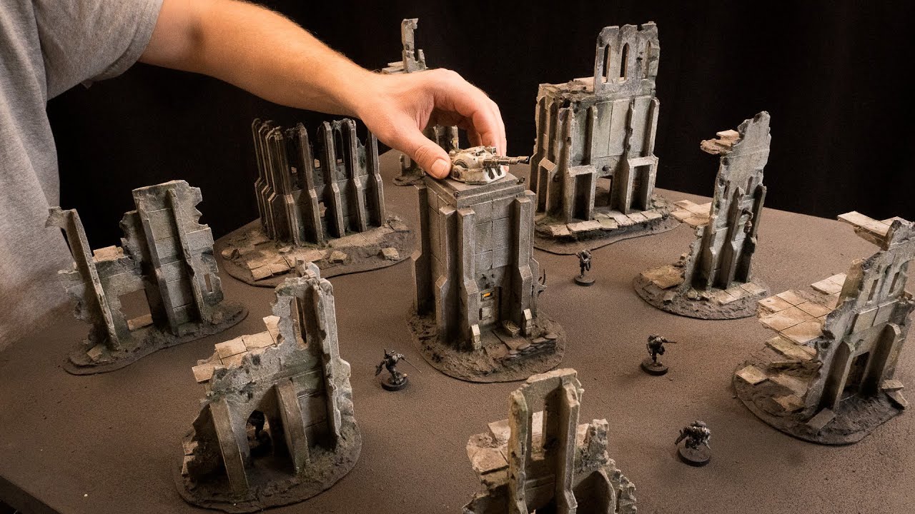 Weekend Build: Complete Gaming Table & Ruined City SCIFI Terrain Set