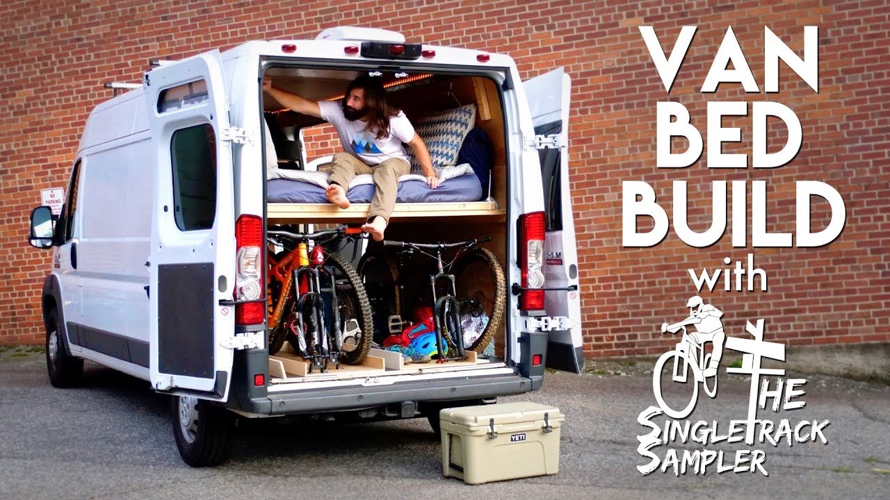 DIY Camper Van Conversion Bed Build, Converts To A Couch! #VANLIFE