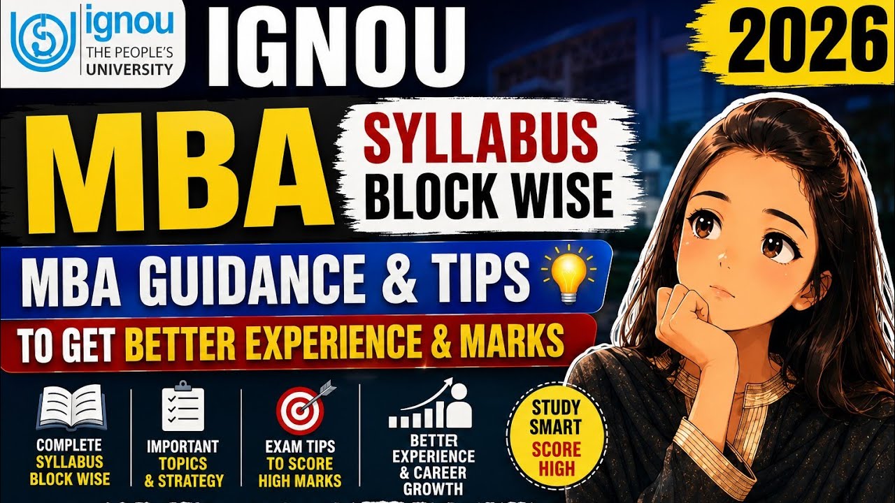 Ignou MBA subject ky h...guidance exam high score tips 2026