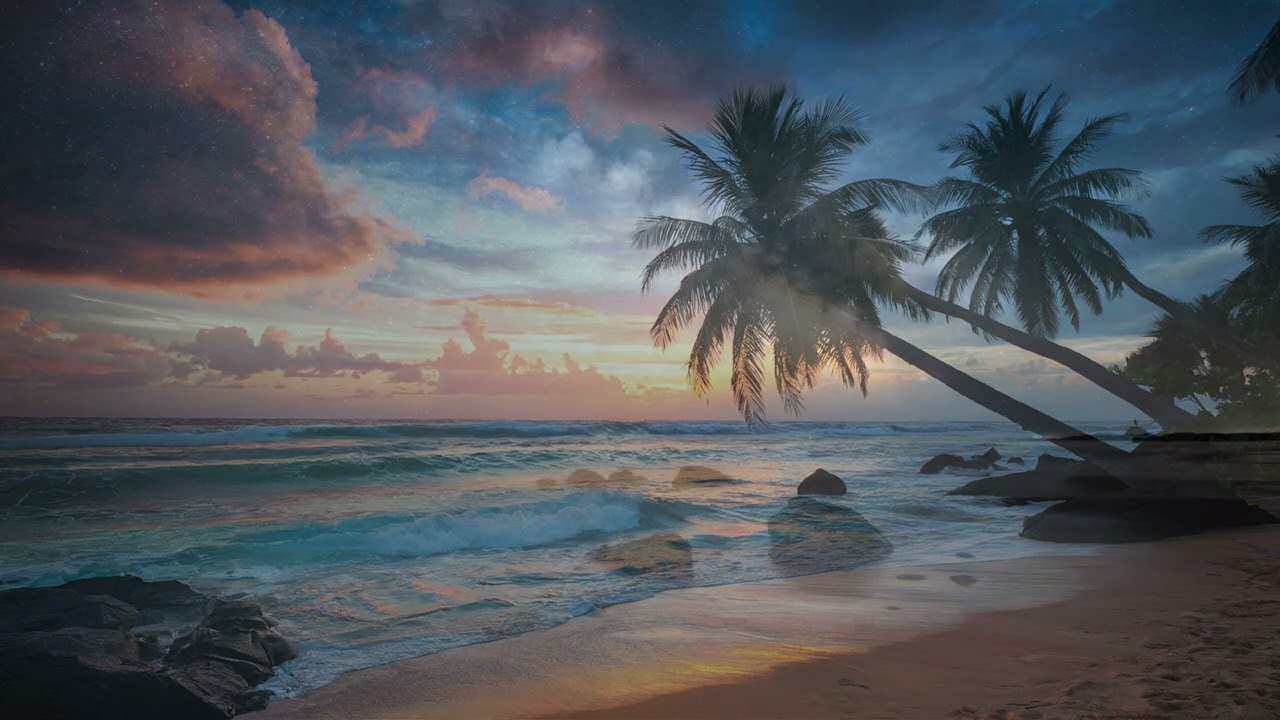 Frame Tv | 🌅 Soothing Beach Sunset 🌊 | Calming Ocean View | Colorful Sky | No Music Relaxation