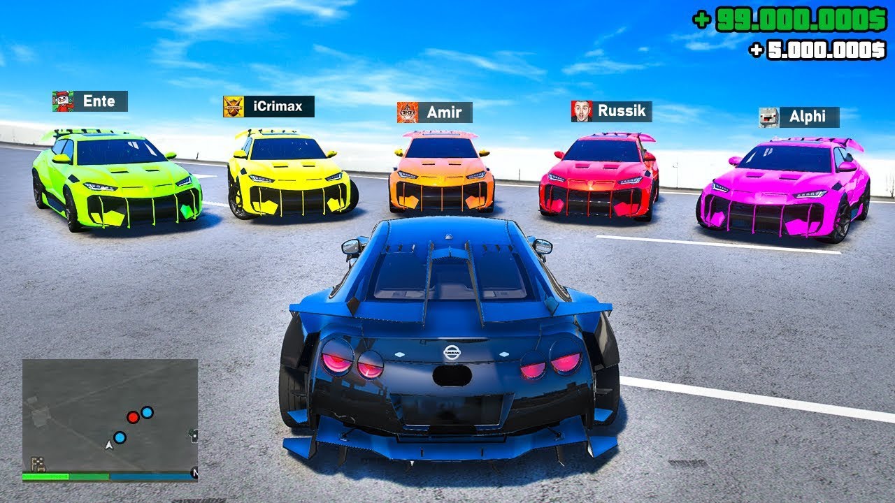 5 YOUTUBER mit 0,1% OP AUTO JAGEN in GTA 5!