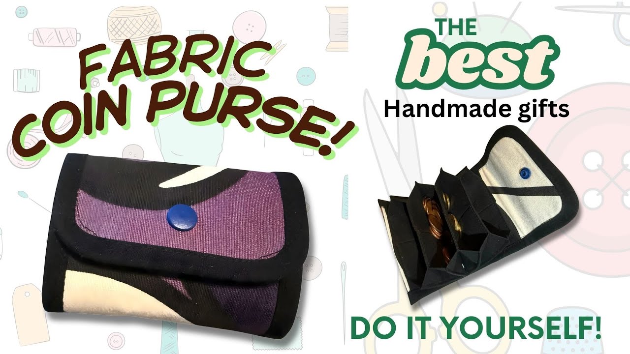 Handmade Fabric coin purse. How to Sew a Handmade Coin Purse | Easy Sewing Project.