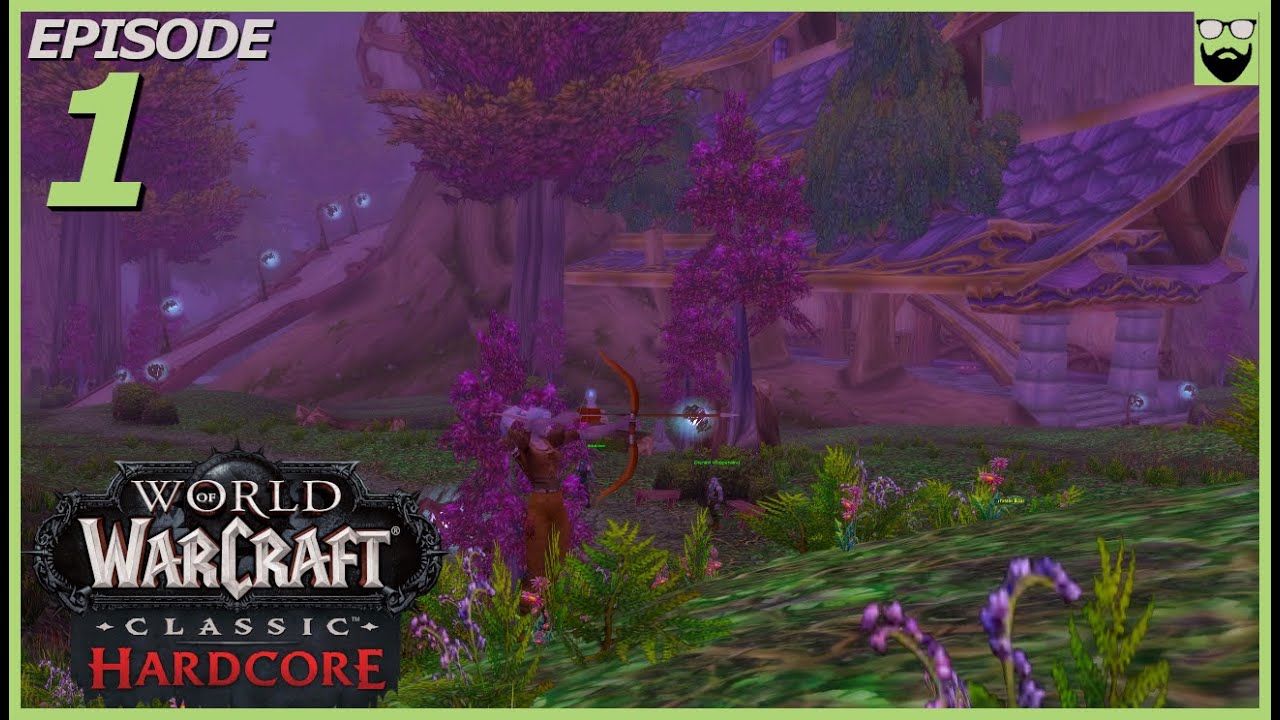 World of Warcraft Classic Era HARDCORE - Night Elf Hunter - Pt.1 - Teldrassil Leveling - Gameplay