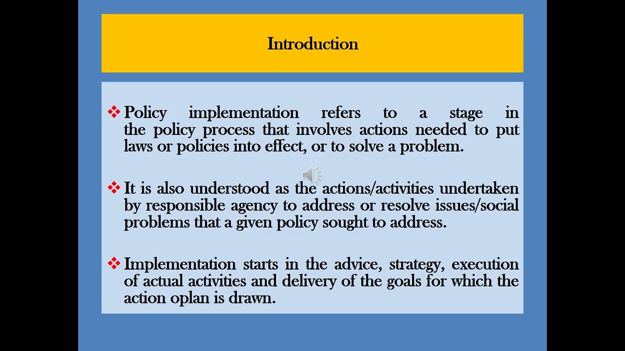 Policy Implementation: Meaning | Steps | Barriers