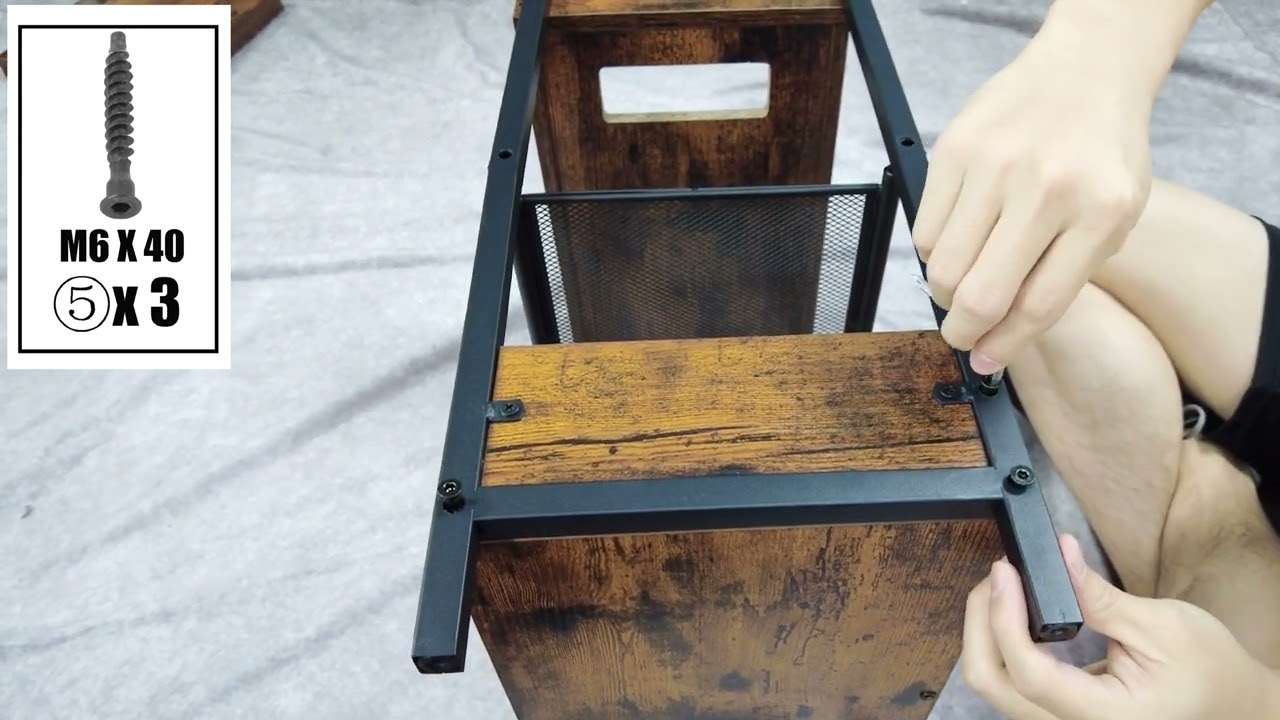 Y&M End Table with Charging Station - Installation