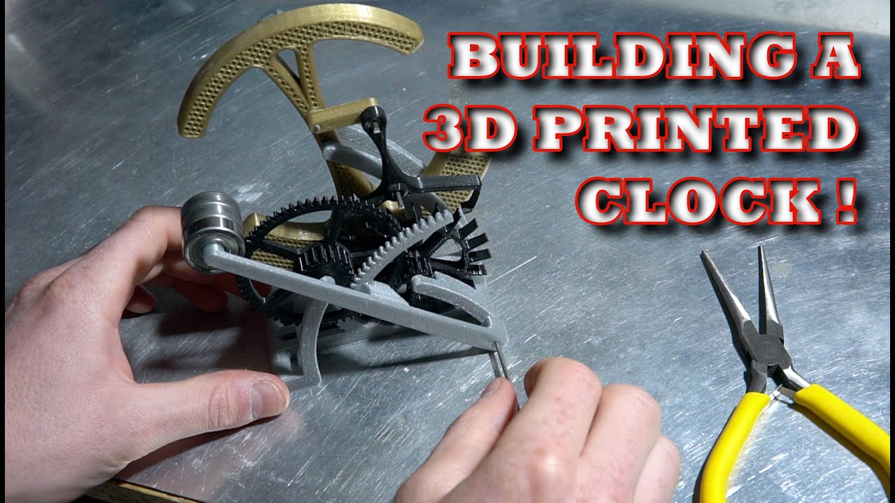 Building a 3D PRINTED clock mechanism !