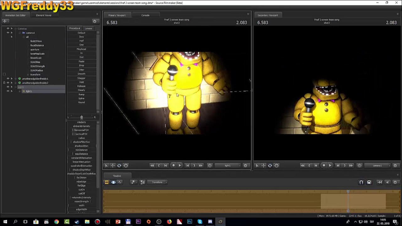 (Sfm-Fnaf2) My Progress #2 Fnaf screen team
