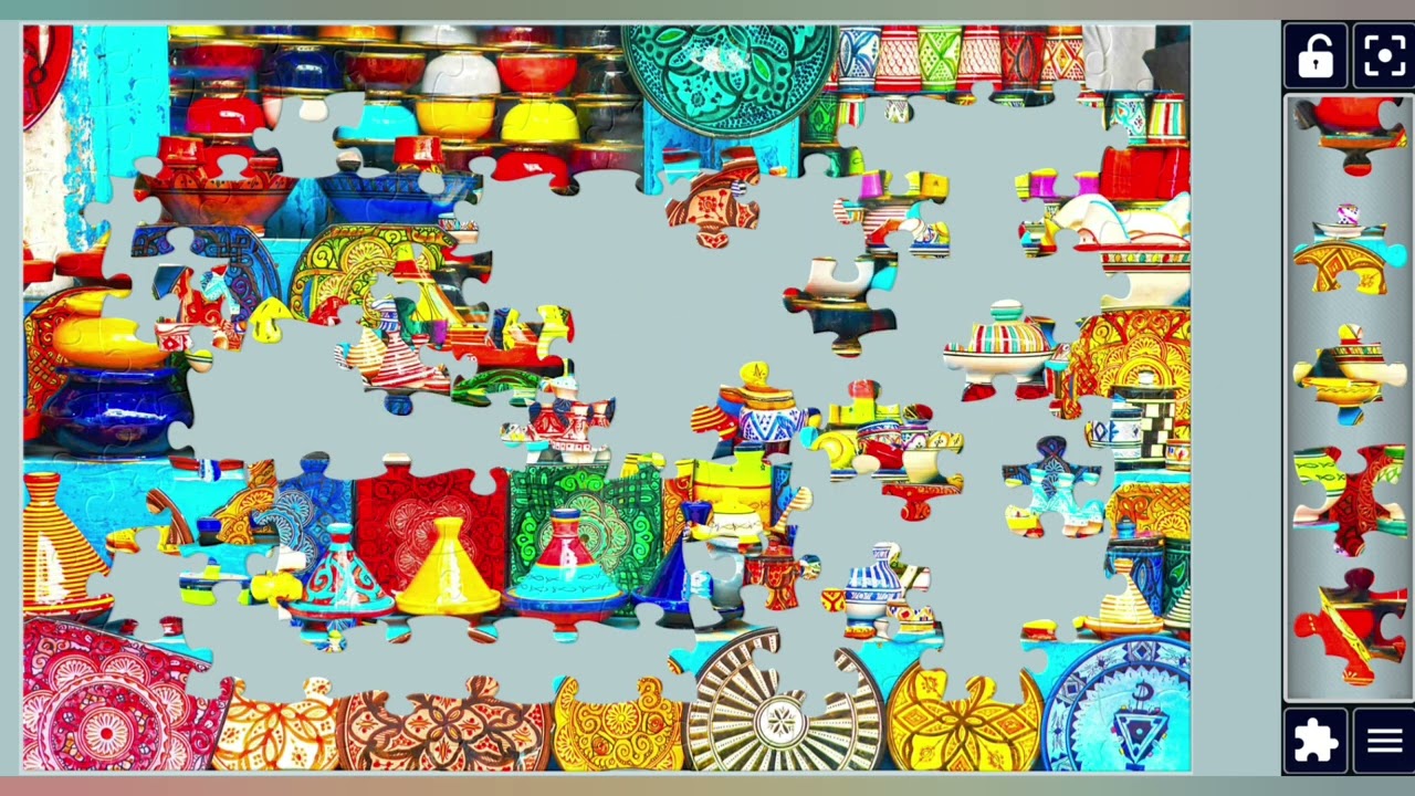 Colorful pottery at Moroccan Shop🌈//jigsaw puzzles Craft🧩//Amazing puzzles Art🧩//puzzlesArt🧩🧩//