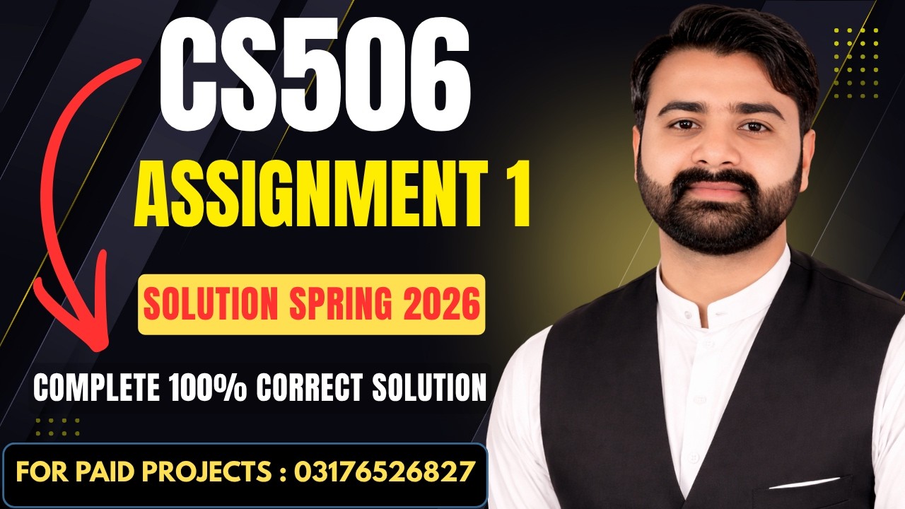 CS506 Assignment 1 Solution Spring 2026 | CS506 Assignment 1 Solution 2026