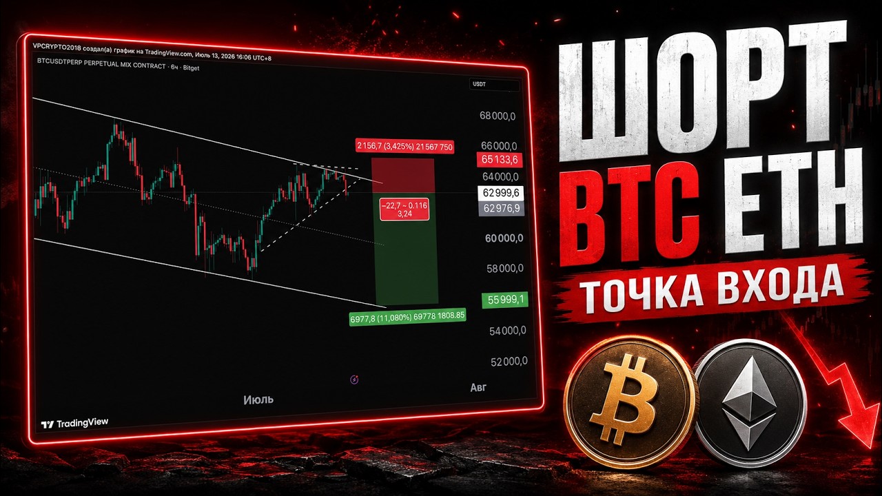 ⚪ ГДЕ ШОРТИТЬ BTC И ETH? ДАЛ ТОЧКИ ВХОДА