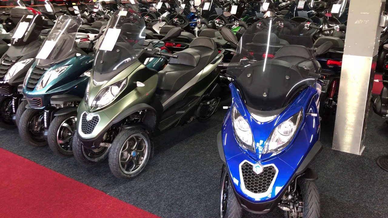 Arjan Brouwer Trading te Putten Piaggio MP3 en Peugeot Metropolis presentatie