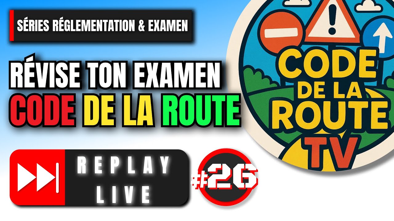 LIVE QUIZ CODE DE LA ROUTE 🚦 | Séries Réglementation & Examen ! #26