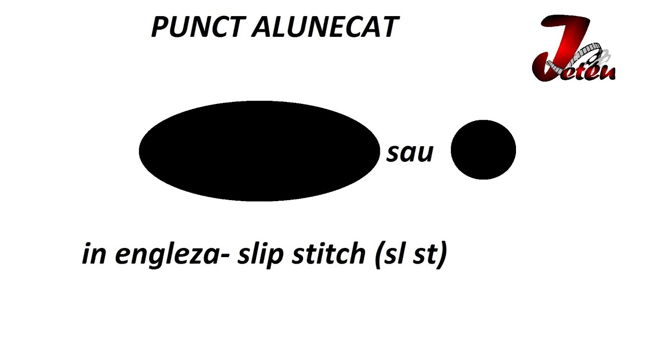 Simboluri diagrame pentru crosetat - punct alunecat