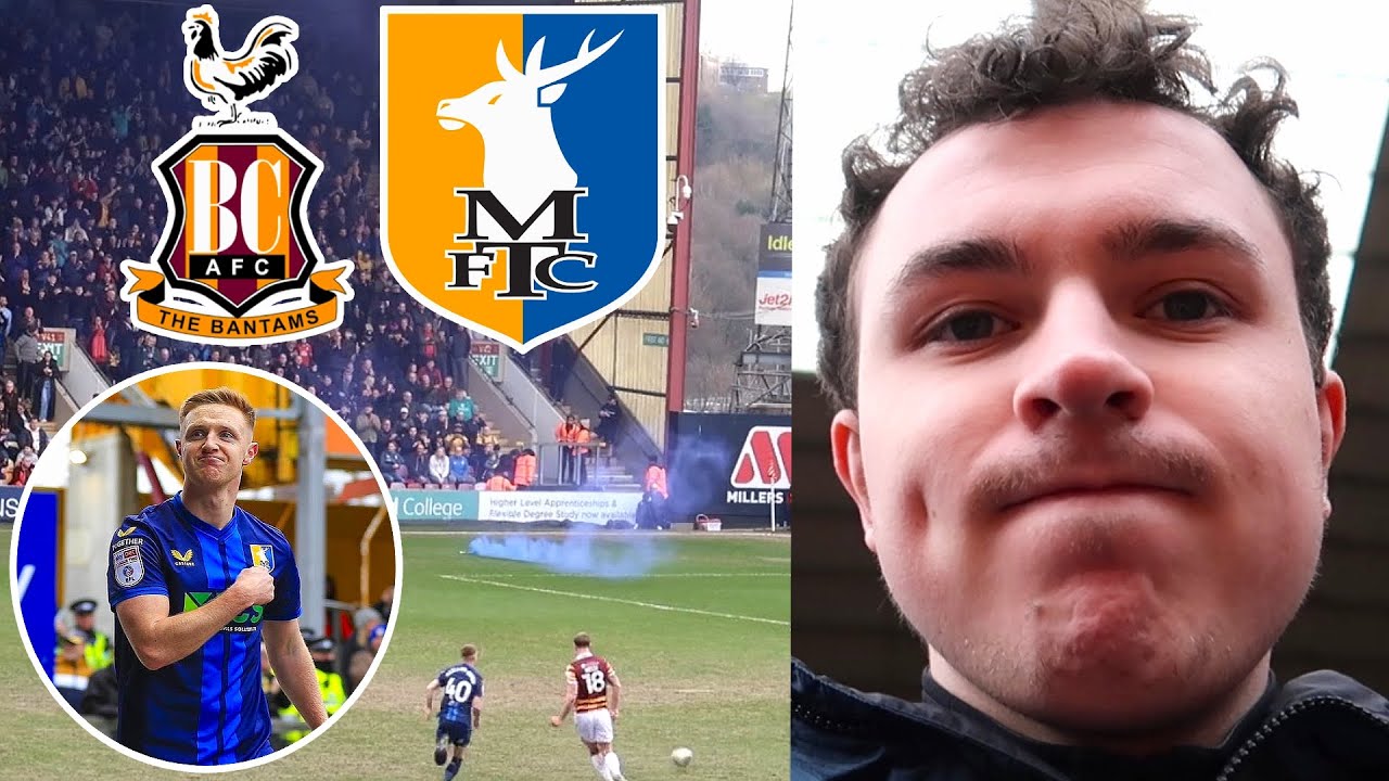 PYROS & INCREDIBLE AWAY FANS as THE BANTAMS ARE EMBARRASSED - Bradford City 1-5 Mansfield Town Vlog