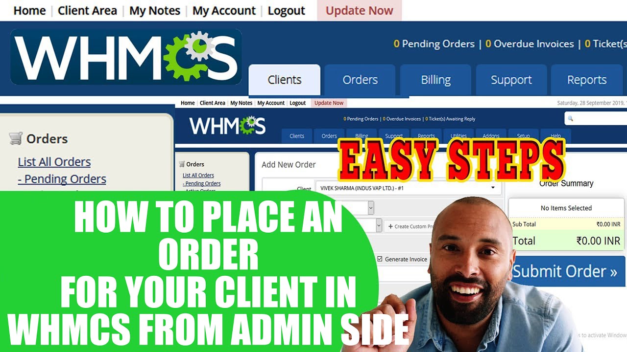 how to place an order for your client in WHMCS from admin side? [STEP BY STEP]☑️