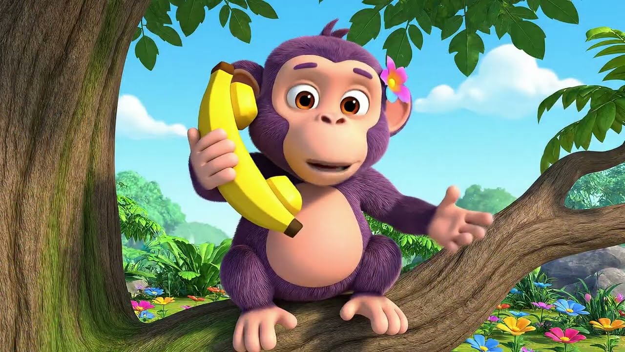 Five Little Monkeys Jumping on the Tree 🐒🌴 | Kids Nursery Rhyme | Little Penguin Playhouse