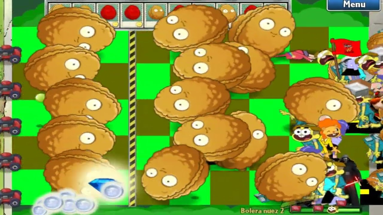 Plants Vs Zombies Mod - Plantas vs Grillo Green V3 // Bolera Nuez 2 - Wall Nut Bowling 2