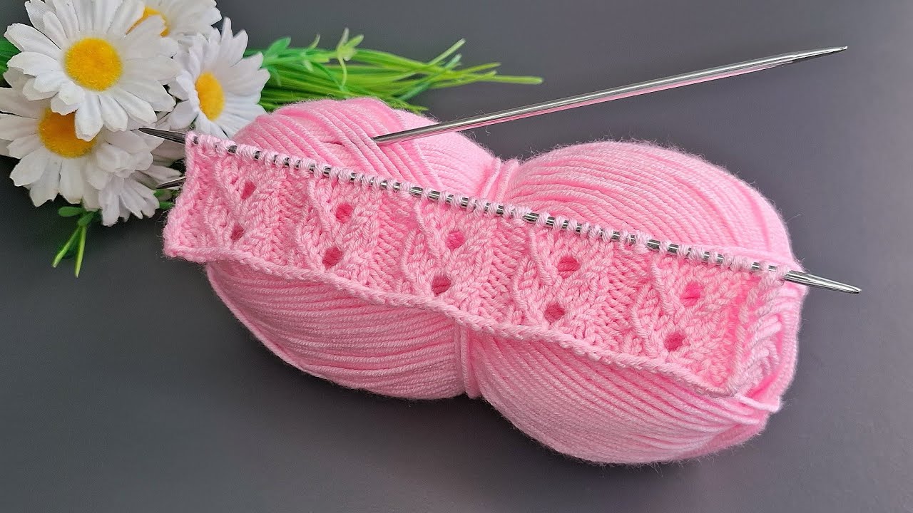 Üç Günde Yelek Örün 🌸Kolay İki Şiş Örgü Yelek Model Desen 🌸#knitting #crochet #handmade #flower