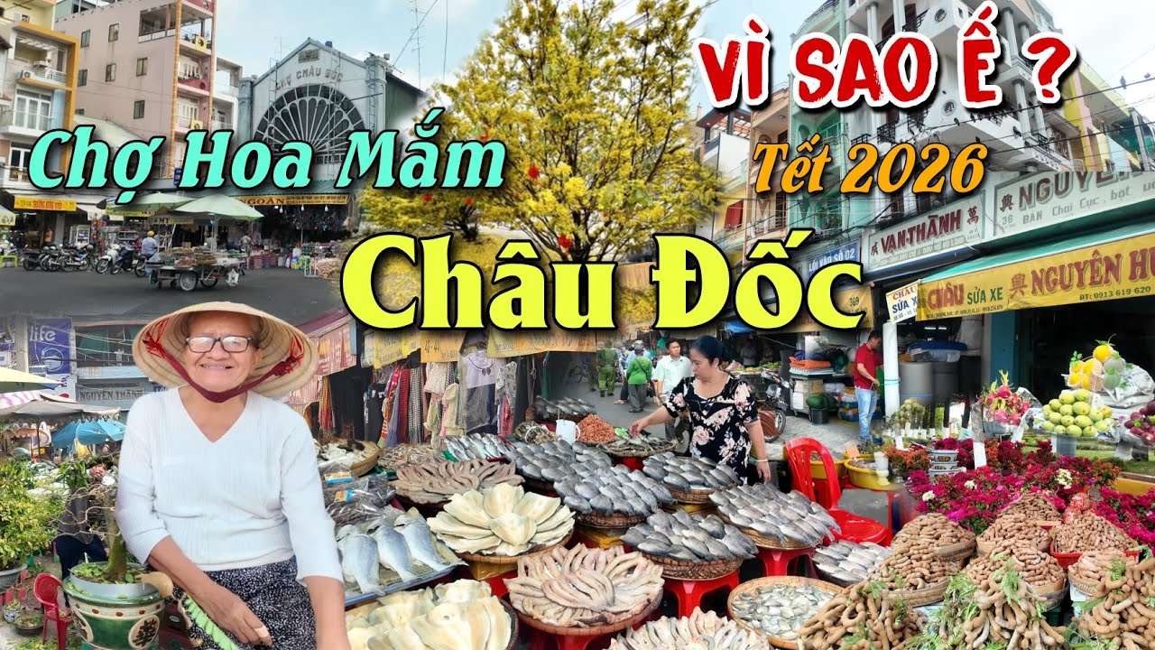 BẤT NGỜ CHỢ HOA TẾT CHÂU ĐỐC HỎI GIÁ KHÔ MẮM ĐỒ THÁI TREO BẢNG DU KHÁCH KHÔNG SỢ 
