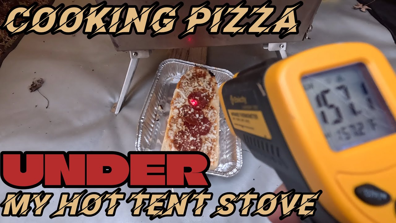 Cooking Pizza Under My Hot Tent Stove
