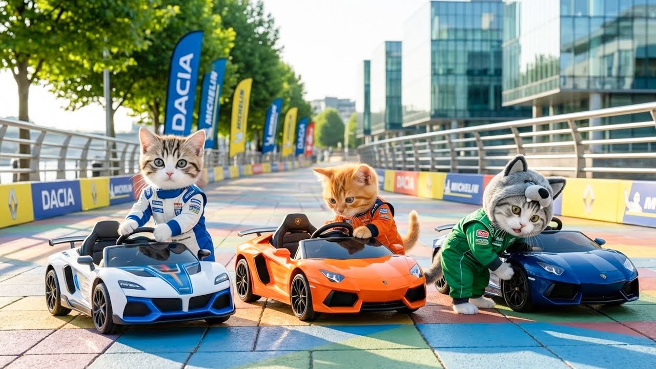 Little Cats Supercar Race 🐱🔥 Cheater Traps The Track But Teamwork Wins
