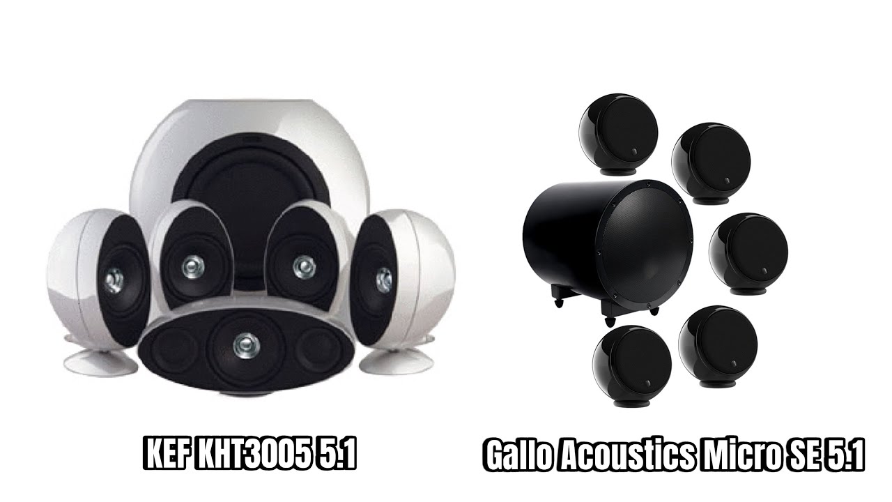 KEF KHT3005 5.1 and Gallo Acoustics Micro SE 5.1 #hometheaterreceiver #speaker #bass 