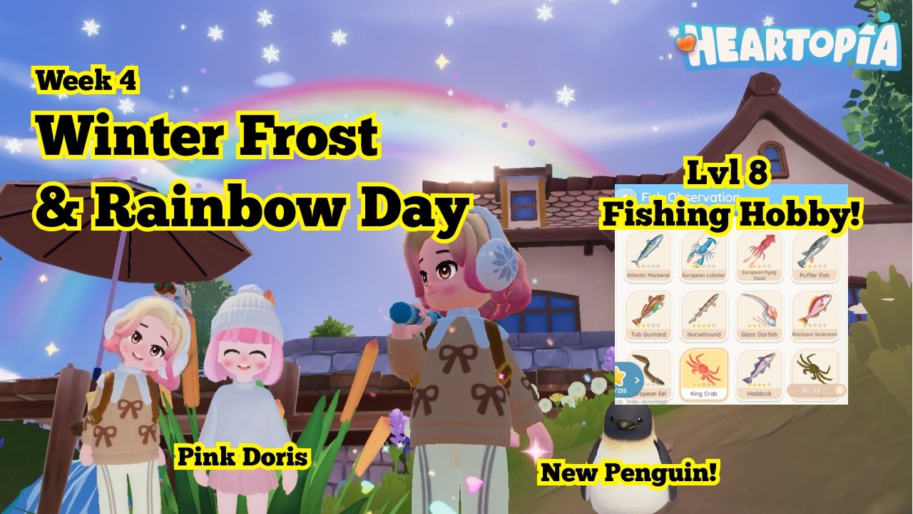 Play #15 | Heartopia Week 4 Winter Frost & Rainbow Day! – Cozy Calm Gameplay, No Talking