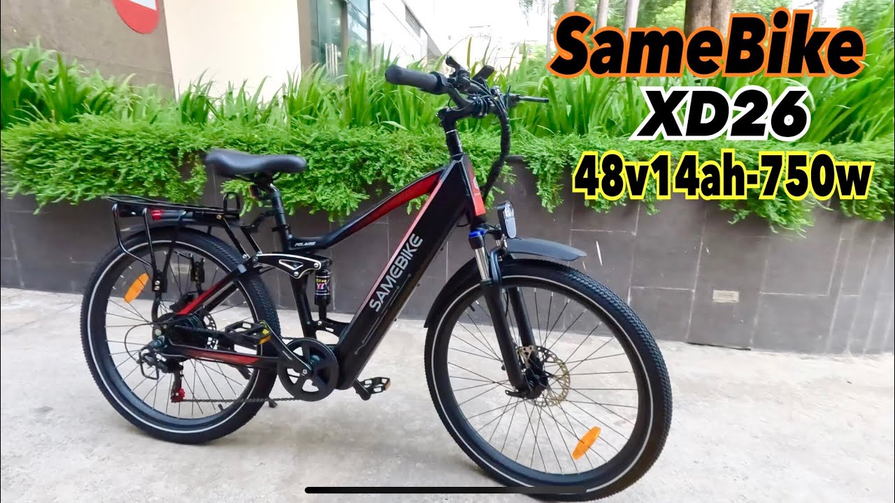 REVIEW Xe Mới 2023! SAMEBIKE XD26 Motor 750w Pin 48v14ah Đạp Trợ Lực Điện Phuộc Treo Sau Phanh Dầu