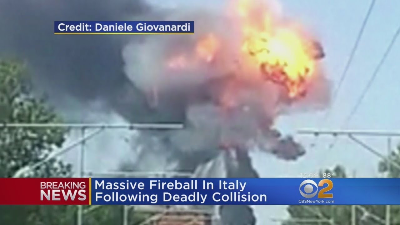 Massive Fireball In Italy After Collision